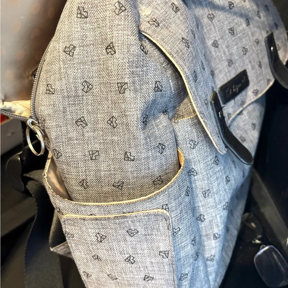 Babymel Robyn Convertible Backpack Diaper Bag, Gray Origami Heart, One Size